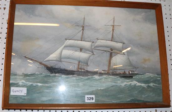 Ebenezer Cutter built in Shoreham, Pelham Jones Watercolour